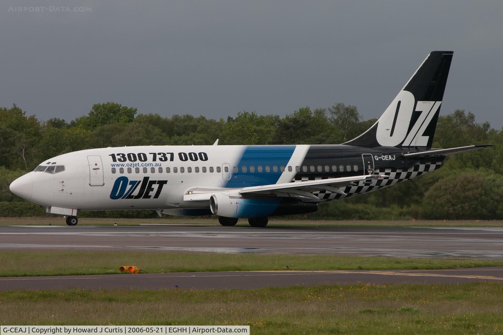 G-CEAJ, 1975 Boeing 737-229 C/N 21177, OzJet marks. Departed down under a few weeks later.