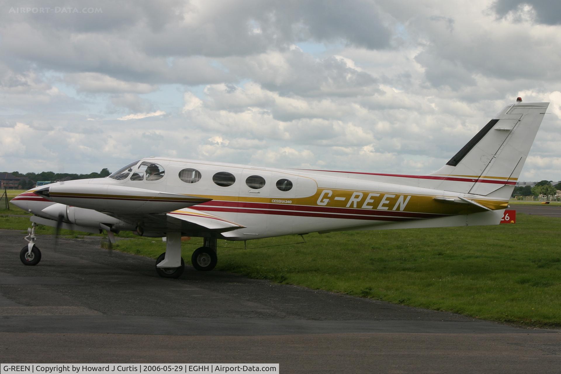 G-REEN, 1972 Cessna 340 C/N 340-0063, At the Bournemouth Handling apron.