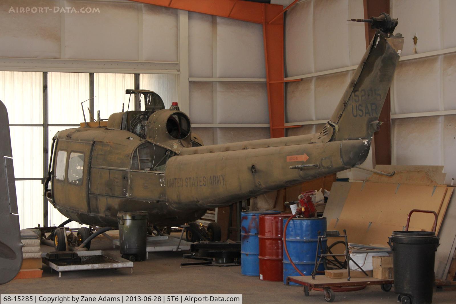 68-15285, 1968 Bell UH-1H Iroquois C/N 10215, Noted stored at the War Eagles Museum