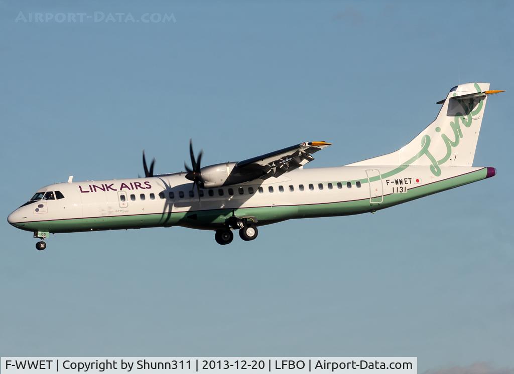F-WWET, 2013 ATR 72-600 (72-212A) C/N 1131, C/n 1131 - To be JA02LK but ntu by the company due to insuffisance of payment for start up... On history !