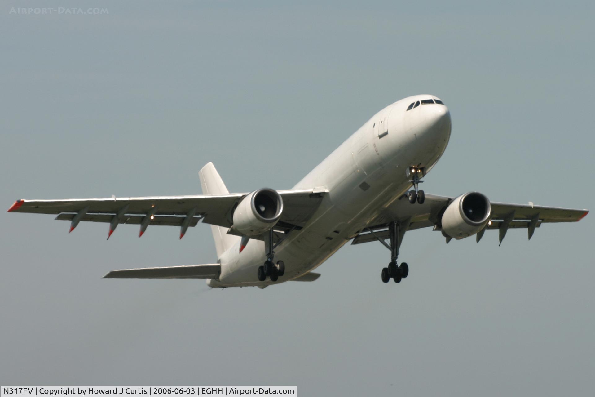 N317FV, 1980 Airbus A300B4-103 C/N 105, Ex G-CEXK. Departing to the US on delivery.