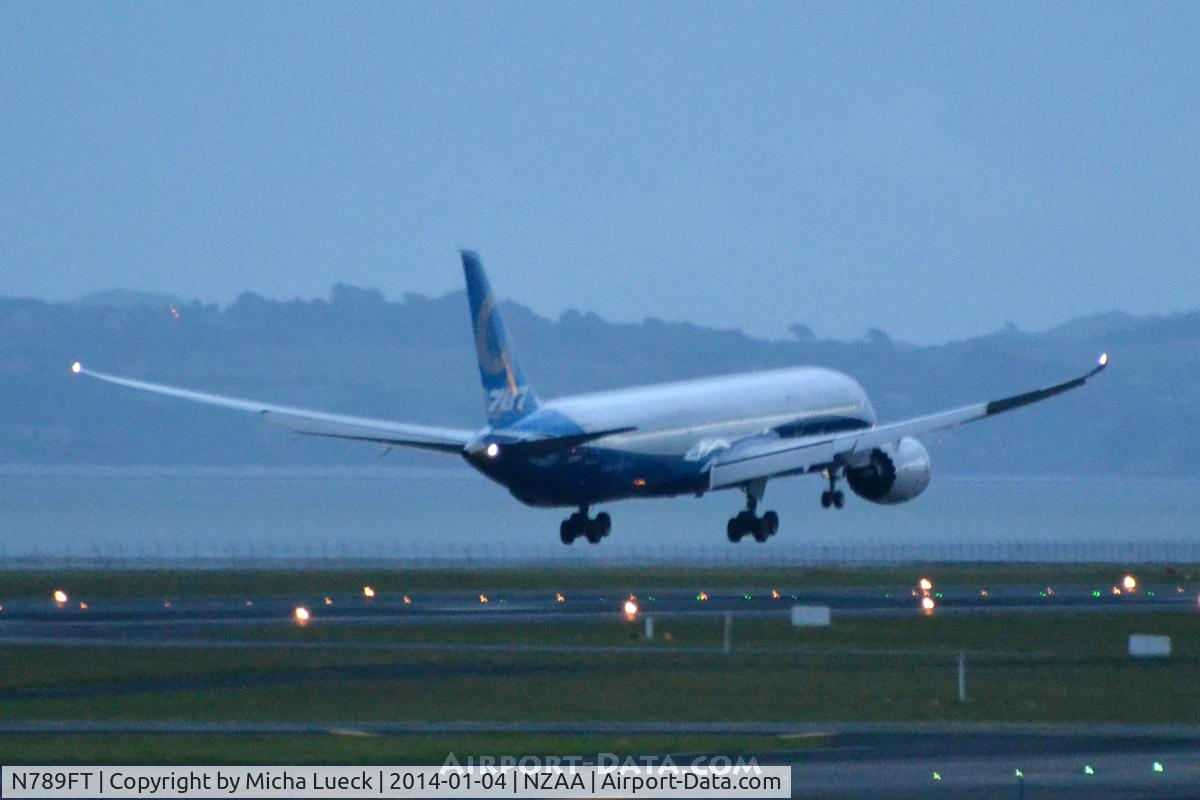 N789FT, 2013 Boeing 787-9 Dreamliner C/N 41989, Arriving in AKL on its first ever trip outside the USA