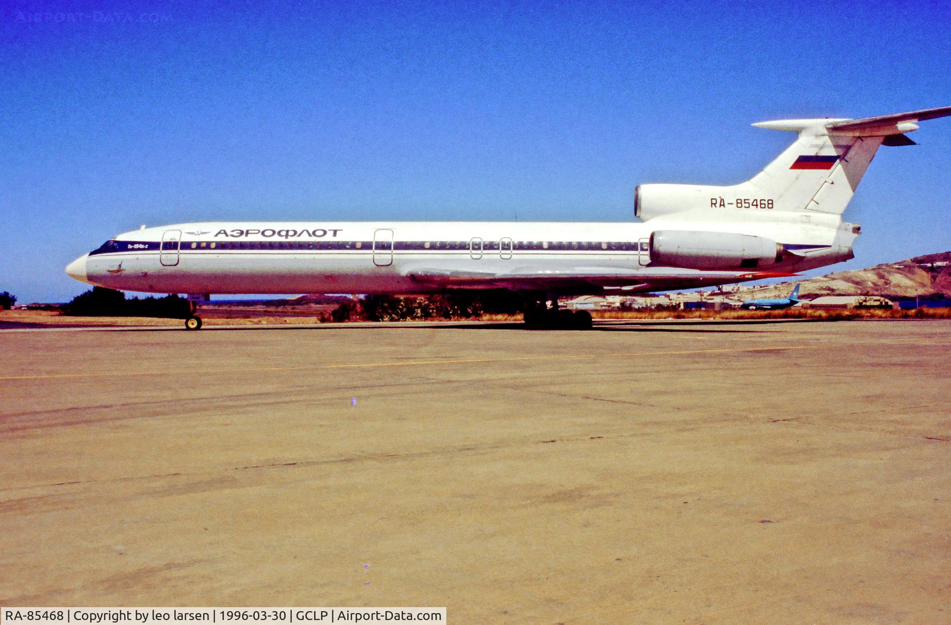 RA-85468, 1981 Tupolev Tu-154B-2 C/N 81A468, Las Palmas 30.3.96
