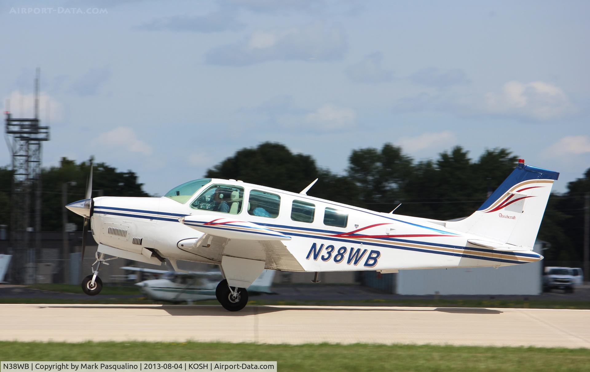 N38WB, 1980 Beech A36 Bonanza 36 C/N E-1780, Beech A36