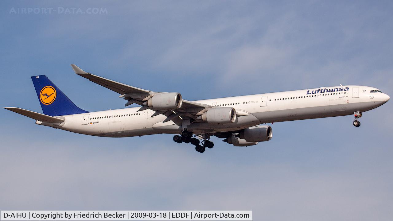 D-AIHU, 2008 Airbus A340-642 C/N 848, on final RW07R