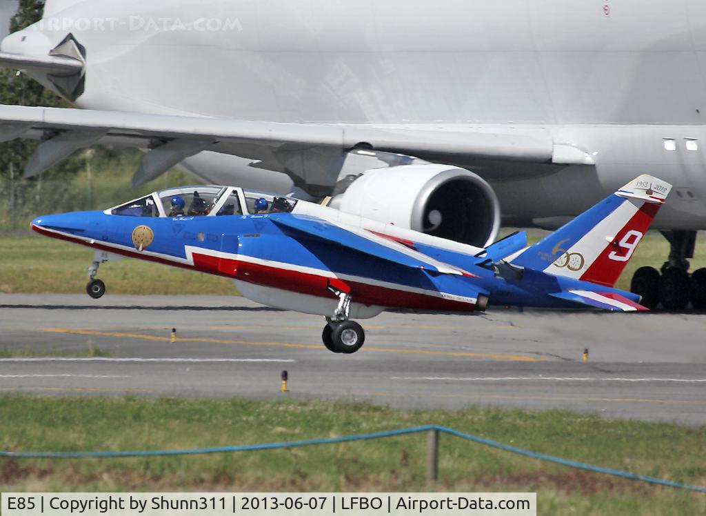E85, Dassault-Dornier Alpha Jet E C/N E85, Landing rwy 14R for Muret Airshow 2013