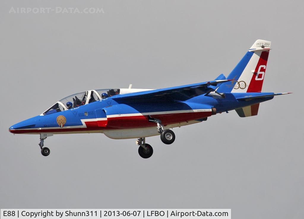 E88, Dassault-Dornier Alpha Jet E C/N E88, Landing rwy 14R for Muret Airshow 2013