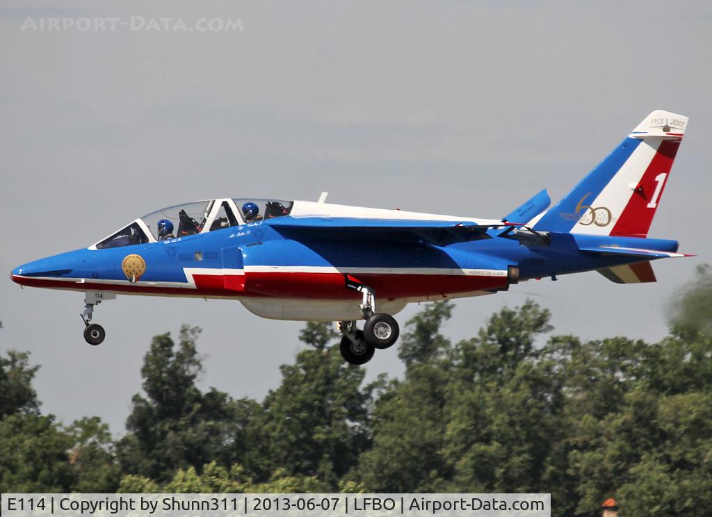 E114, Dassault-Dornier Alpha Jet E C/N E114, Landing rwy 14R for Muret Airshow 2013
