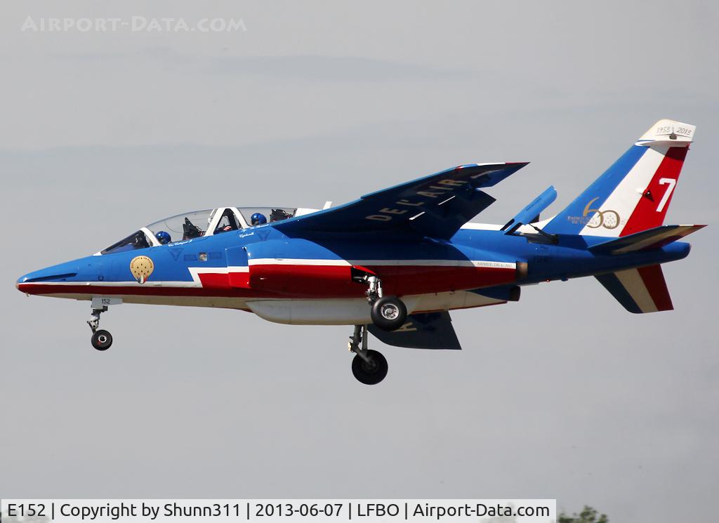 E152, Dassault-Dornier Alpha Jet E C/N E152, Landing rwy 14R for Muret Airshow 2013