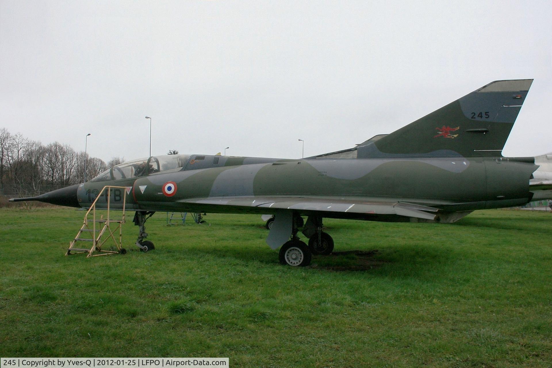 245, Dassault Mirage IIIB-2(RV) C/N 245, Dassault Mirage IIIB-2(RV), Delta Athis Museum, Paray near Paris-Orly Airport.