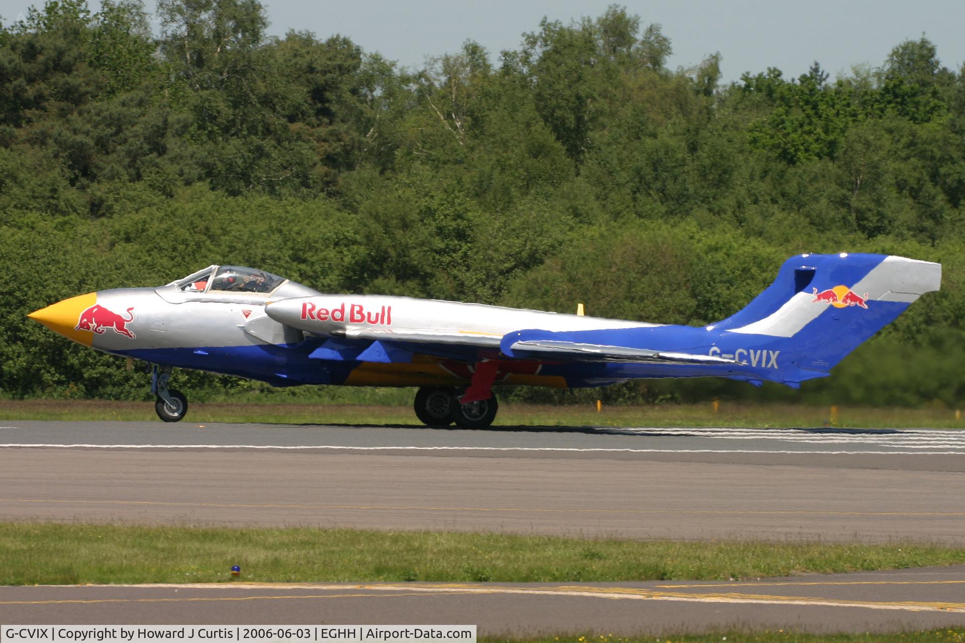 G-CVIX, 1963 De Havilland DH-110 Sea Vixen D.3 C/N 10132, Red Bull markings.