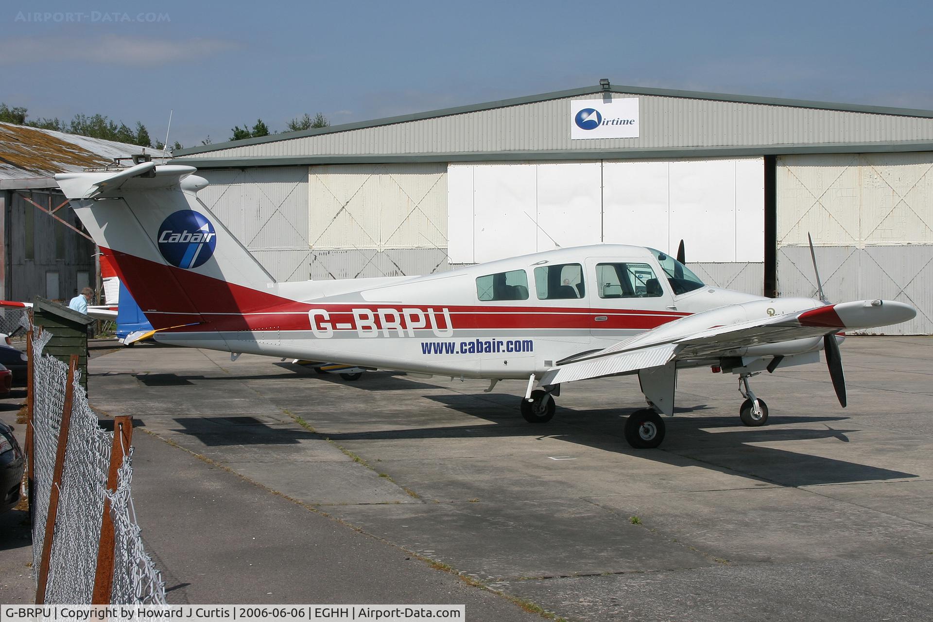G-BRPU, 1979 Beech 76 Duchess C/N ME-140, Outside the Airtime hangar.