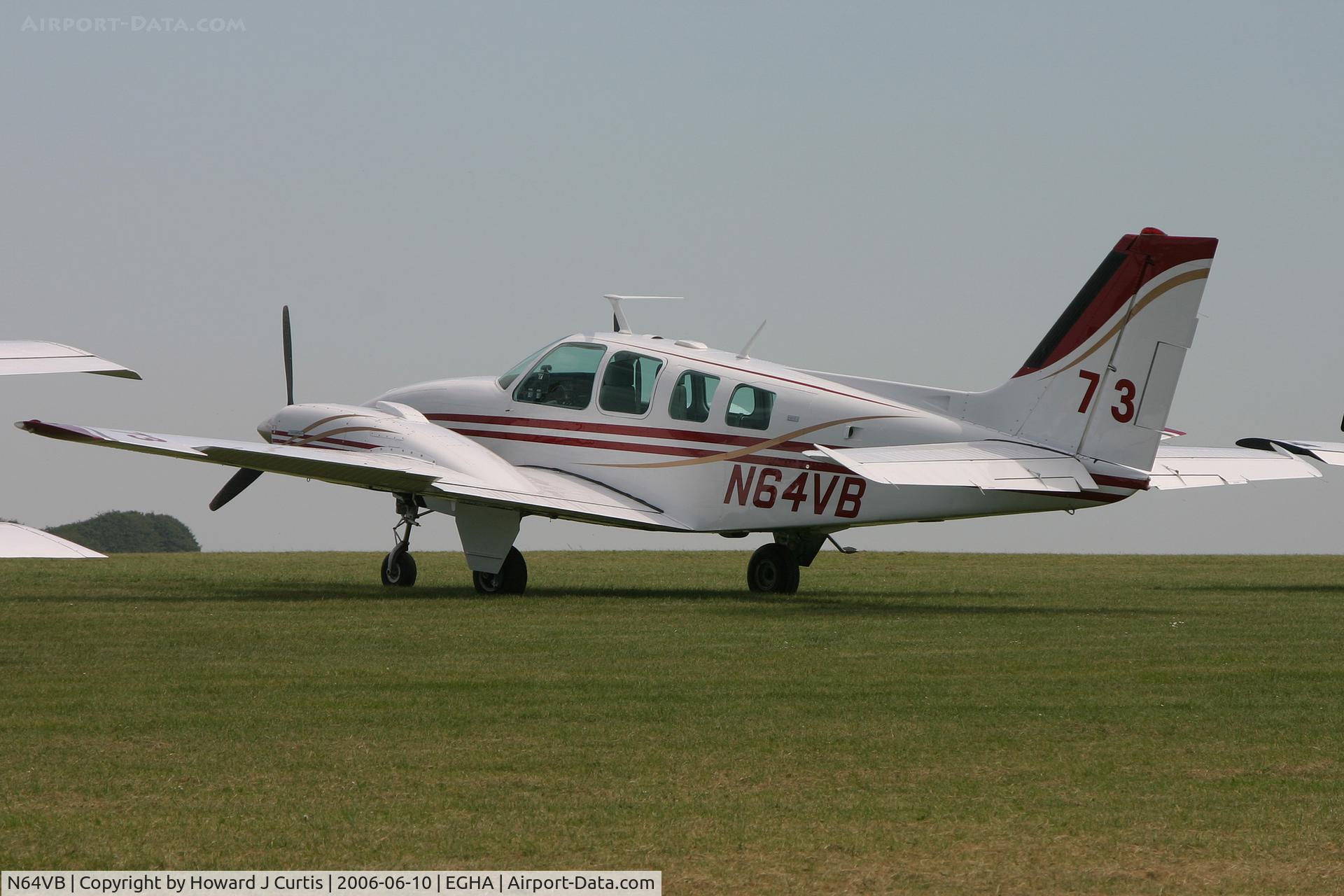 N64VB, 1973 Beech 58 Baron C/N TH-305, Race number 73, at the Dorset Air Races.