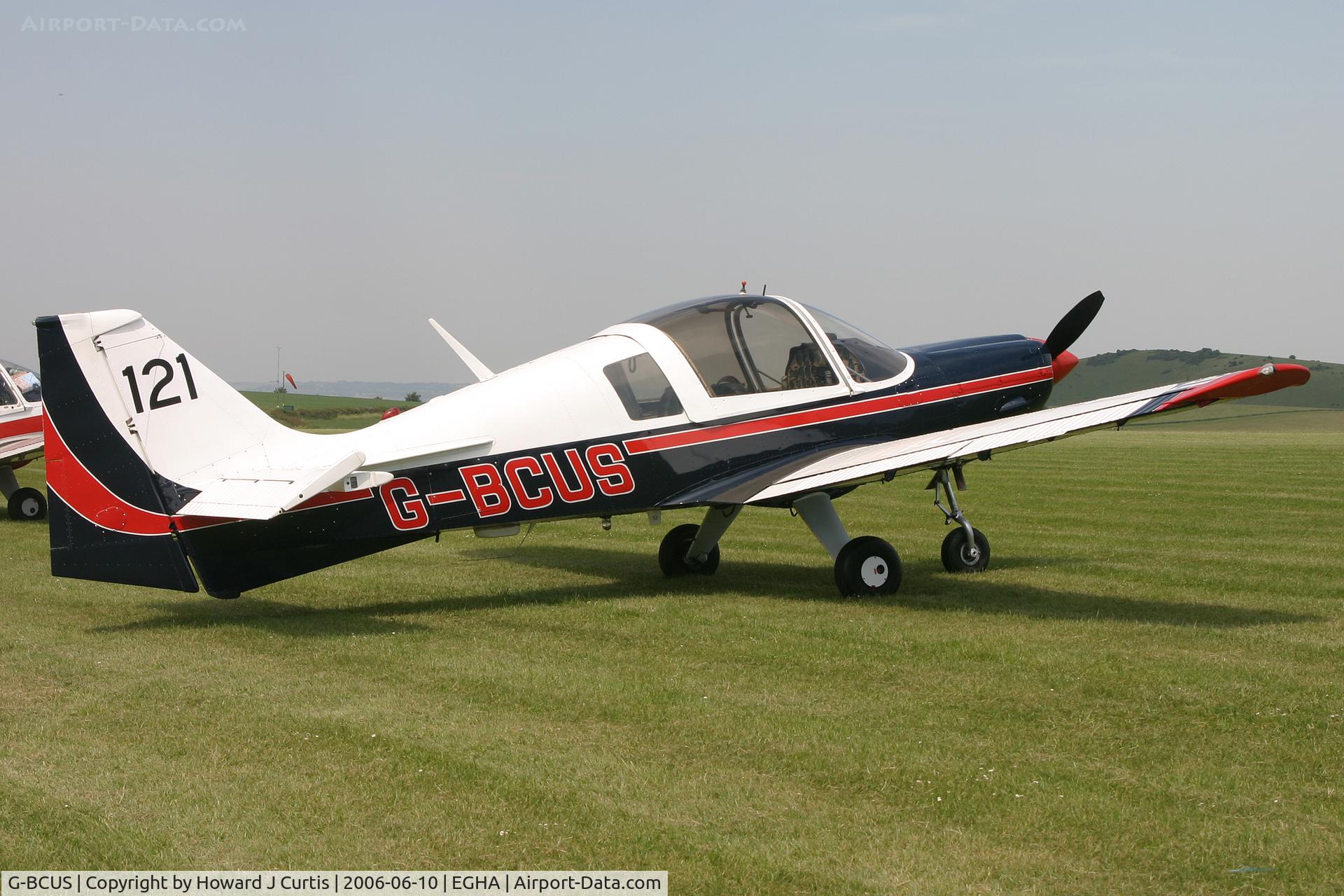 G-BCUS, 1975 Scottish Aviation Bulldog Series 120 Model 122 C/N BH120/373, Race number 121, at the Dorset Air Races.