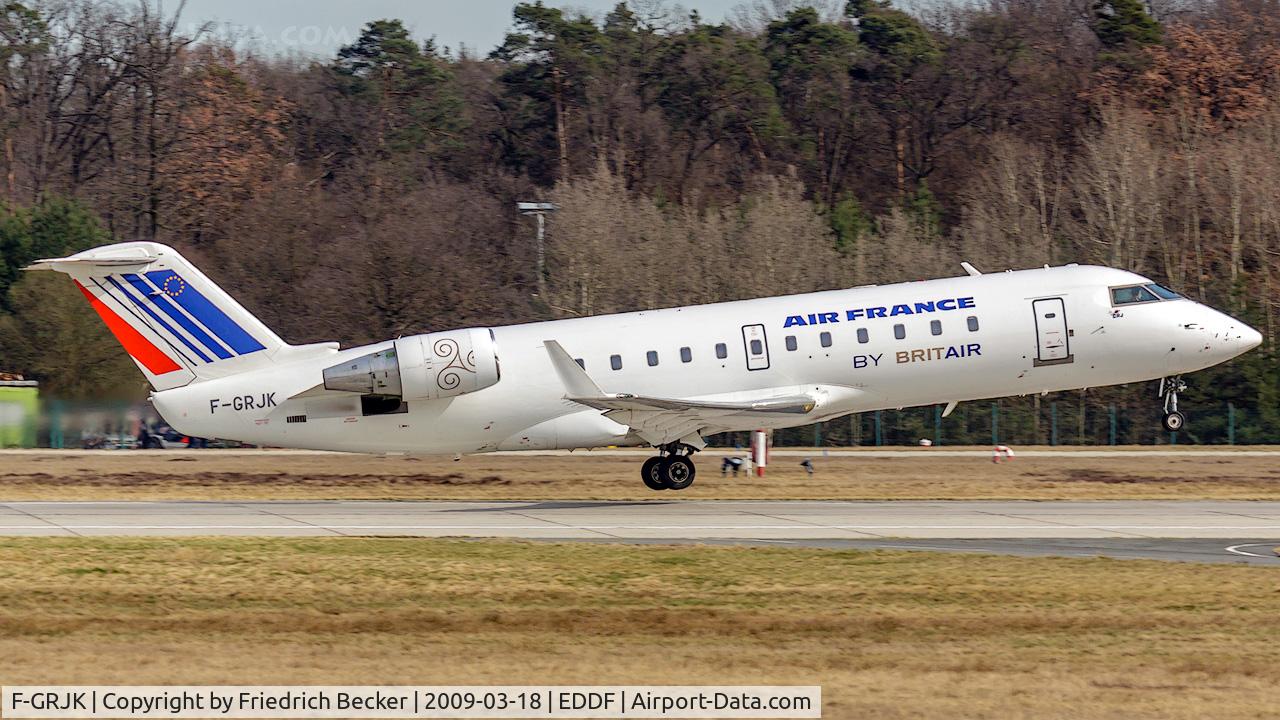 F-GRJK, 1998 Canadair CRJ-100ER (CL-600-2B19) C/N 7219, departure via RW18W