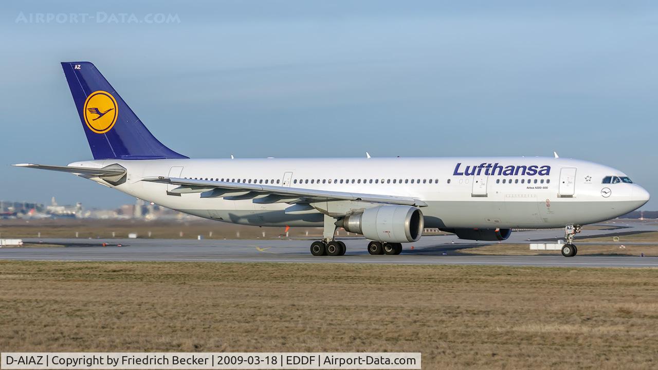D-AIAZ, 1993 Airbus A300B4-605R C/N 701, departure via RW18W