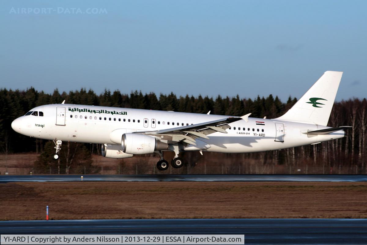YI-ARD, 2013 Airbus A320-214 C/N 5464, Landing runway 26.