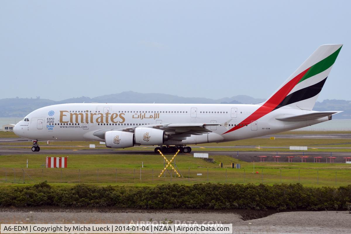 A6-EDM, 2010 Airbus A380-861 C/N 042, At Auckland