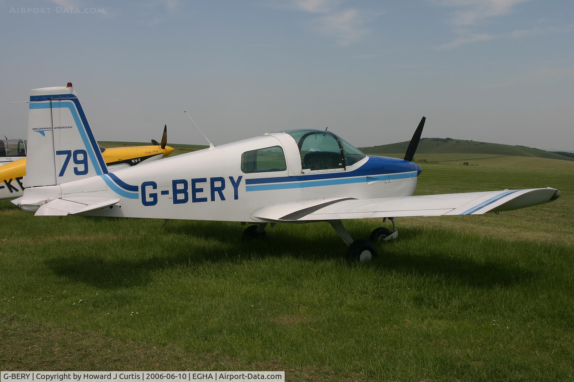 G-BERY, 1973 Grumman American AA-1B Trainer C/N AA1B-0193, Race number 79, at the Dorset Air Races.