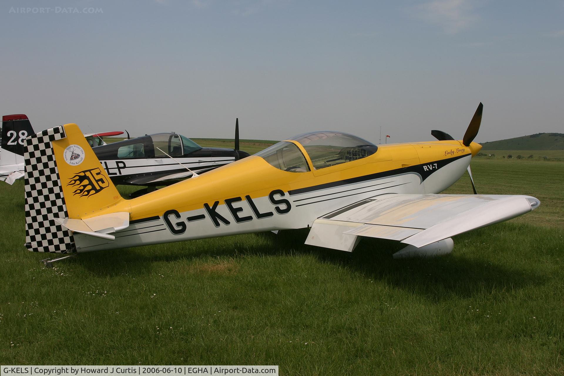 G-KELS, 2003 Vans RV-7 C/N PFA 323-13801, Race number 15, at the Dorset Air Races.