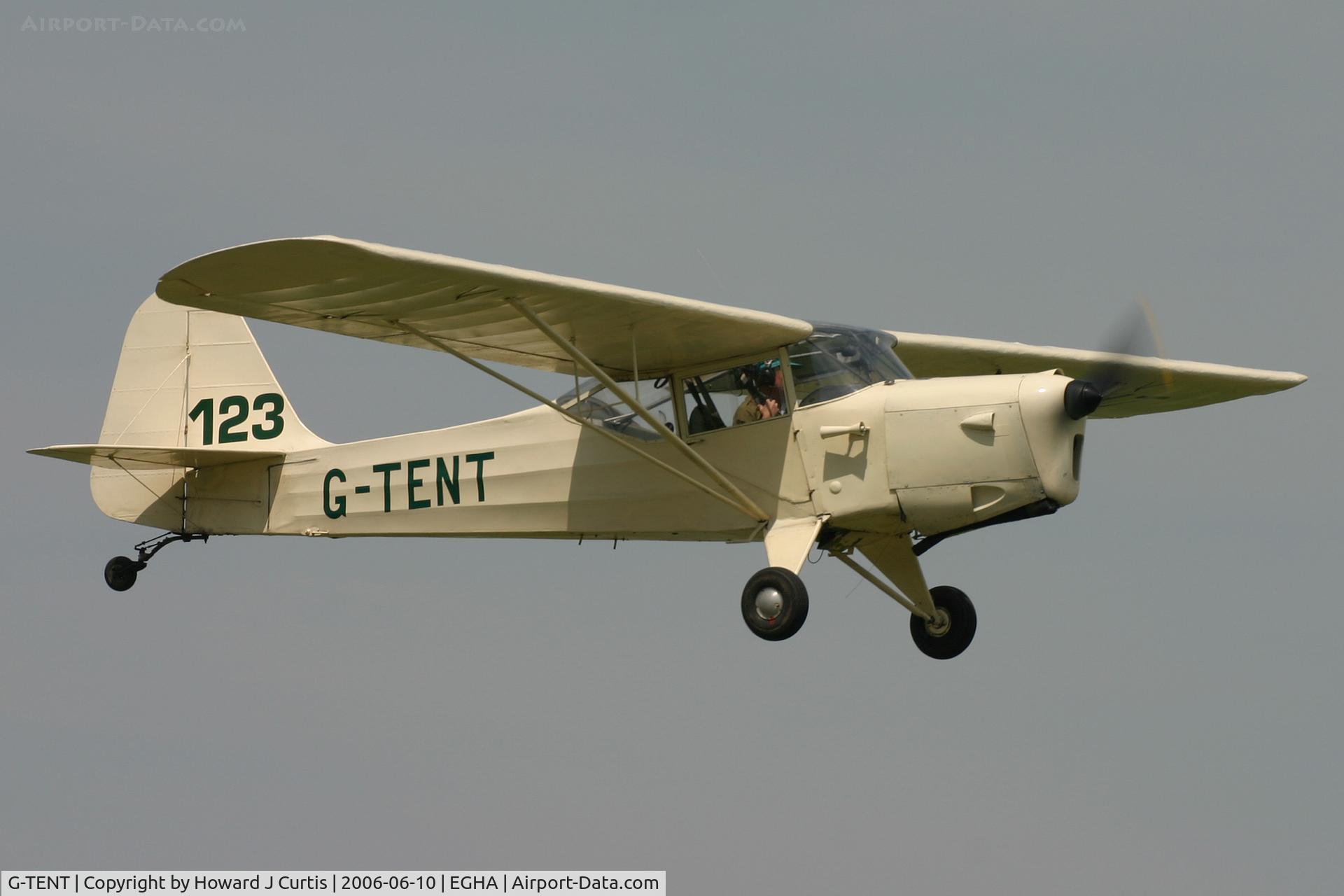 G-TENT, 1946 Auster J-1N Alpha C/N 2058, Race number 123, at the Dorset Air Races.