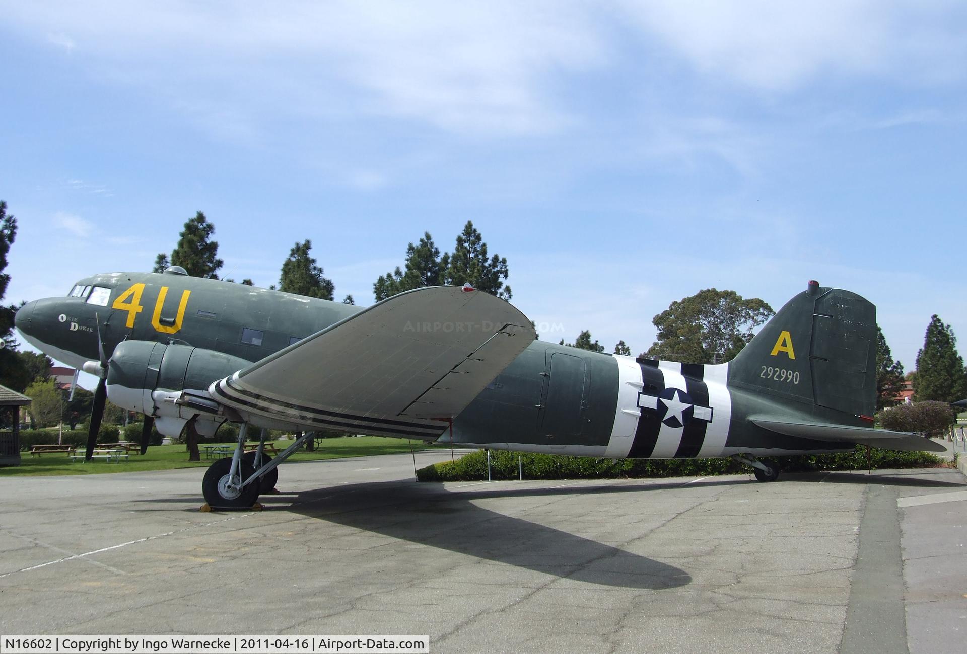N16602, 1943 Douglas C-47A-20-DK Skytrain C/N 12852, Douglas DC-3 / C-47 Skytrain at the Travis Air Museum, Travis AFB Fairfield CA