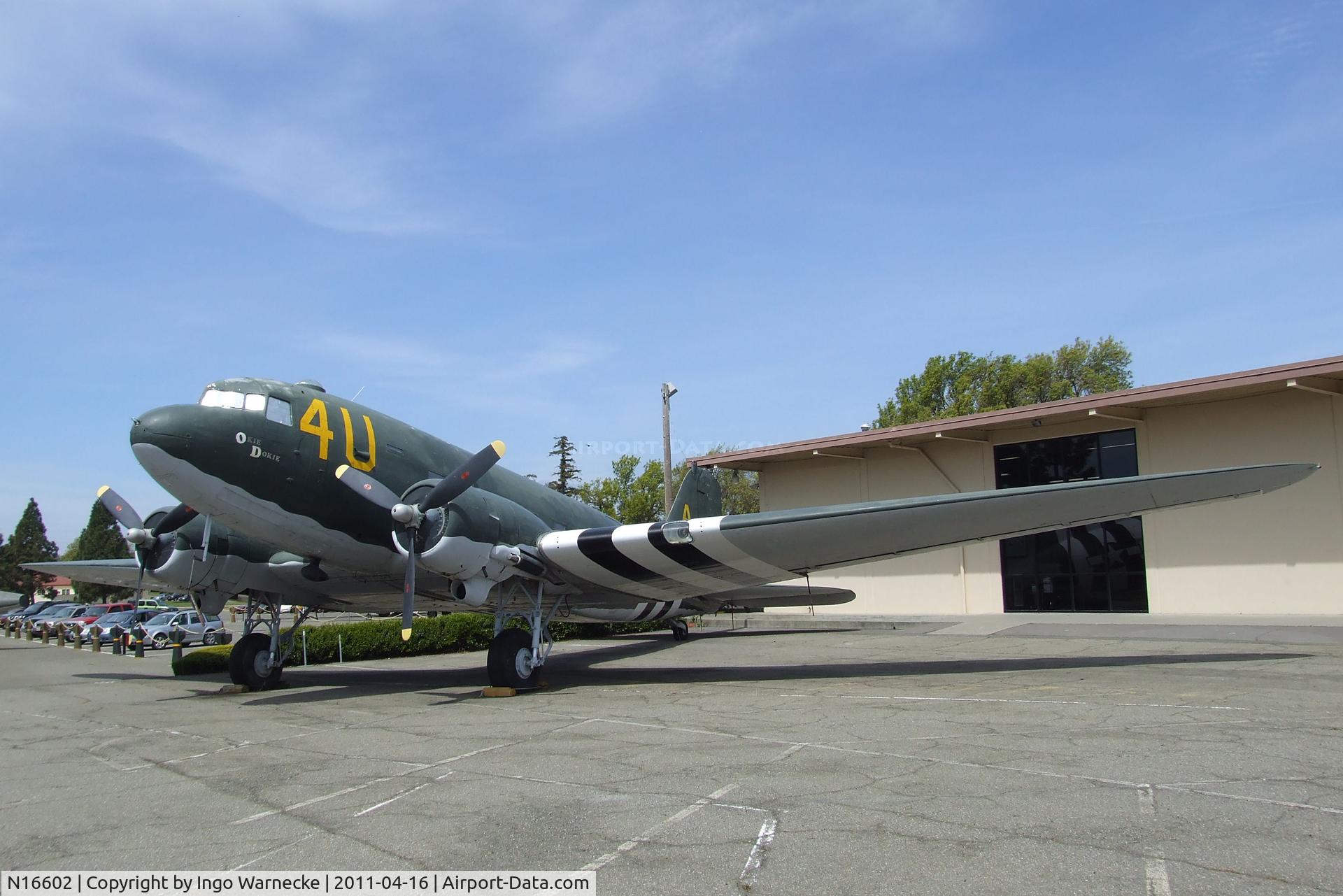 N16602, 1943 Douglas C-47A-20-DK Skytrain C/N 12852, Douglas DC-3 / C-47 Skytrain at the Travis Air Museum, Travis AFB Fairfield CA