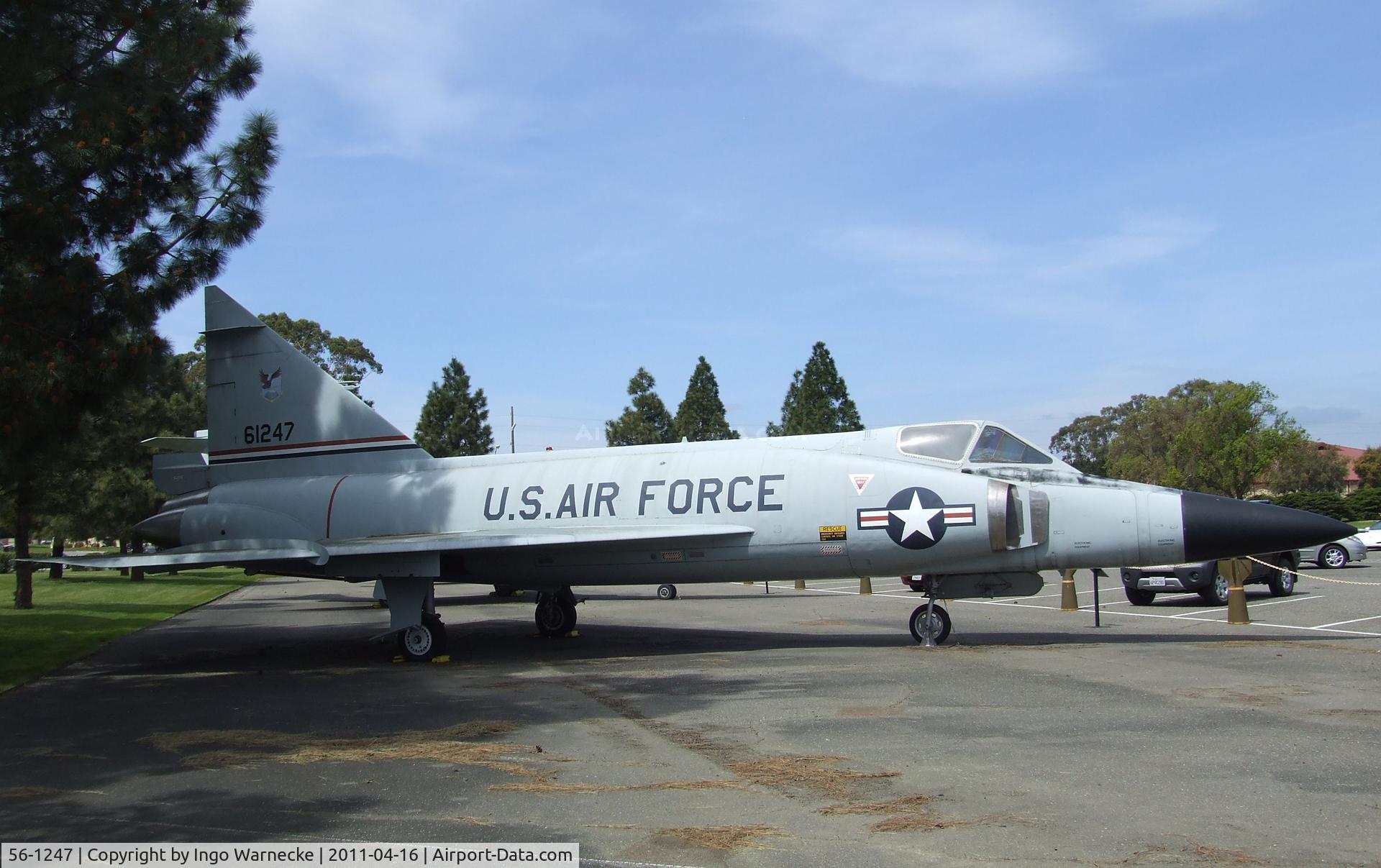 56-1247, 1956 Convair F-102A Delta Dagger C/N 8-10-464, Convair F-102A Delta Dagger at the Travis Air Museum, Travis AFB Fairfield CA