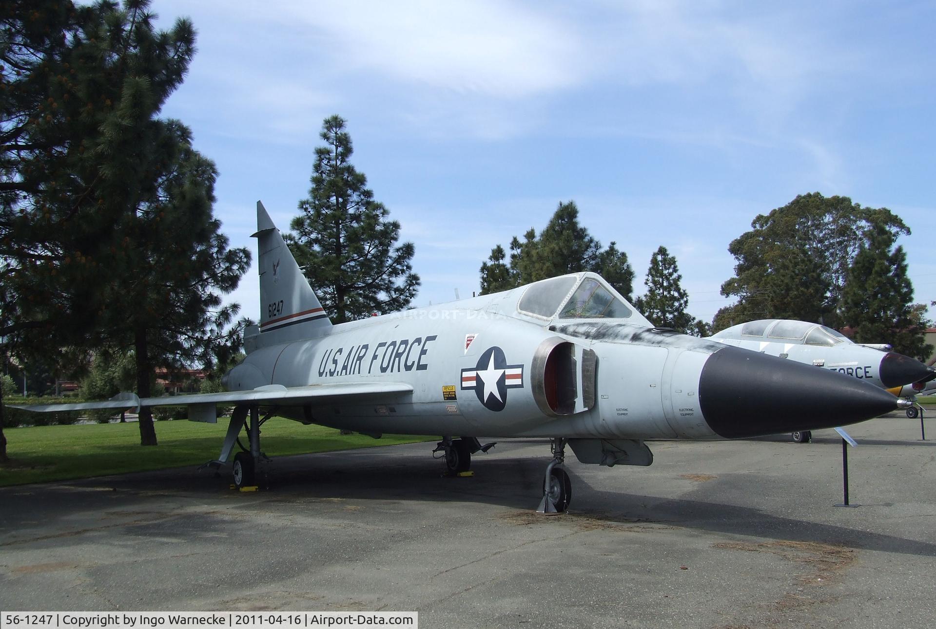 56-1247, 1956 Convair F-102A Delta Dagger C/N 8-10-464, Convair F-102A Delta Dagger at the Travis Air Museum, Travis AFB Fairfield CA