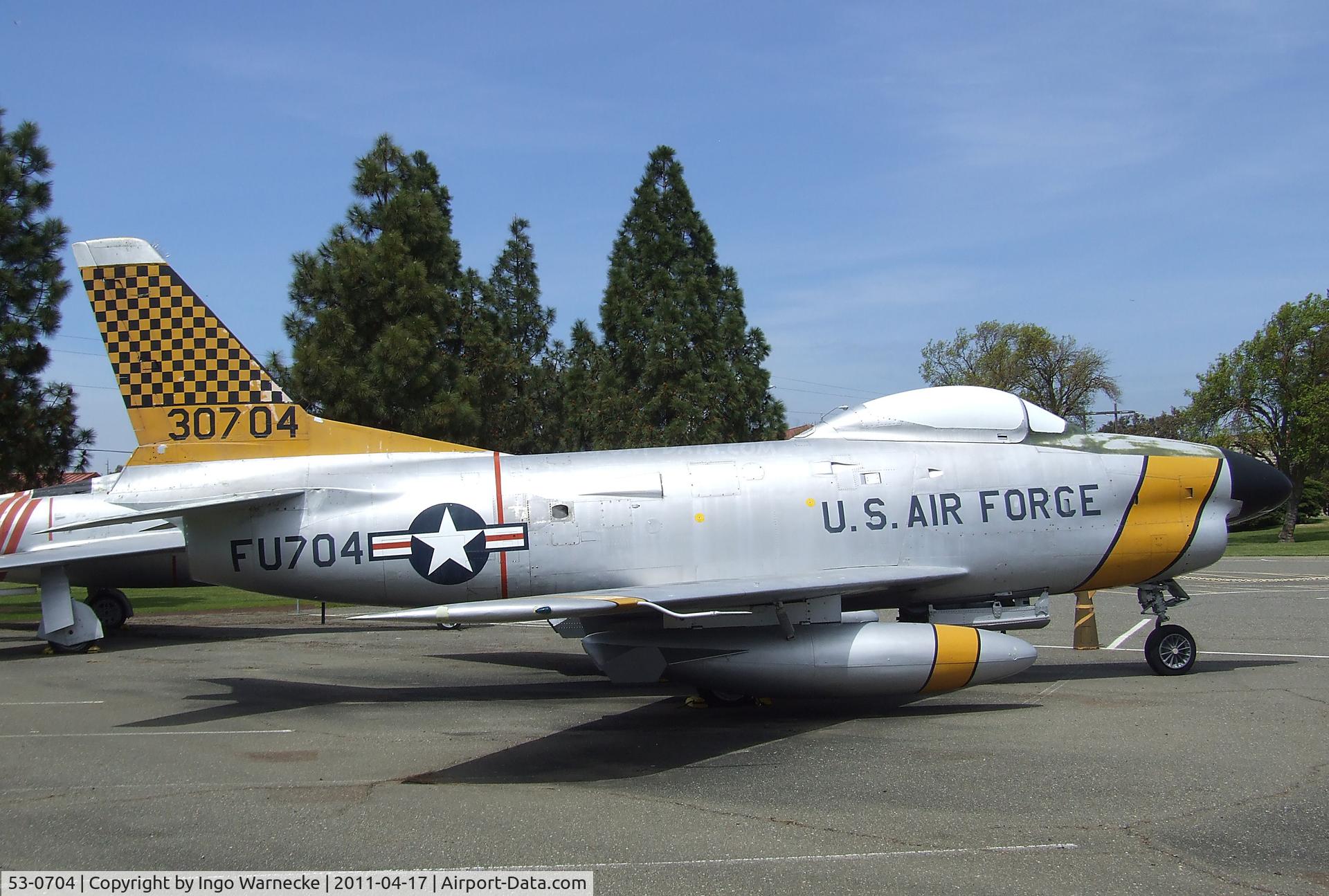 53-0704, 1953 North American F-86D Sabre C/N 201-158, North American F-86D Sabre at the Travis Air Museum, Travis AFB Fairfield CA
