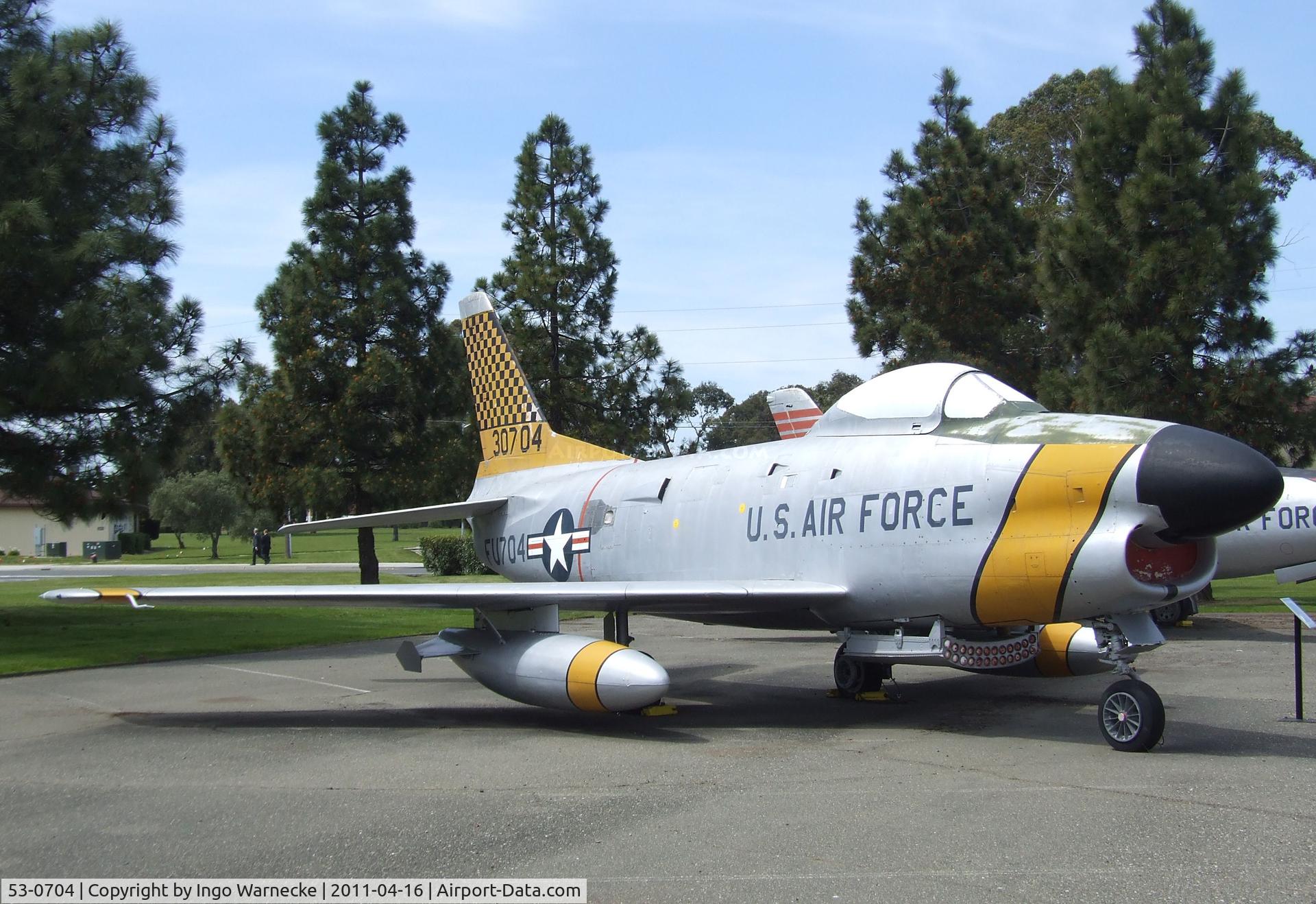 53-0704, 1953 North American F-86D Sabre C/N 201-158, North American F-86D Sabre at the Travis Air Museum, Travis AFB Fairfield CA
