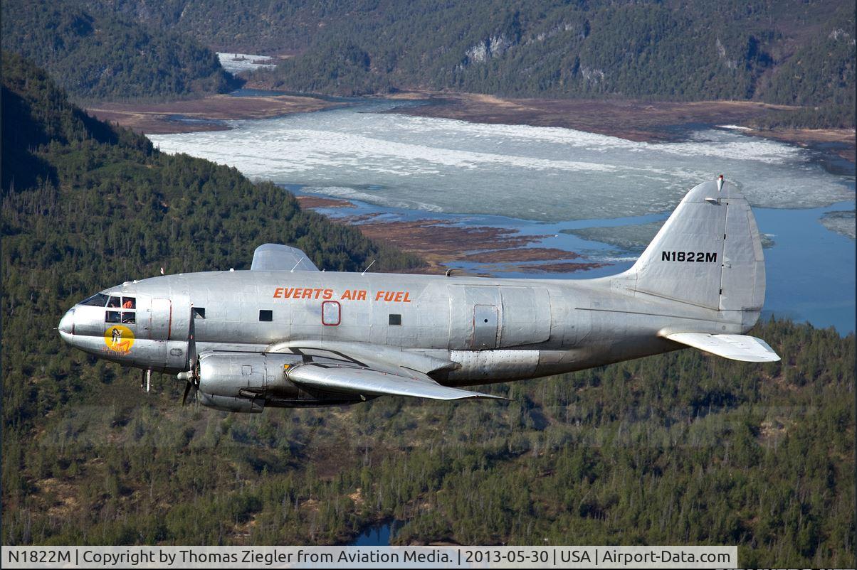 N1822M, 1945 Curtiss Wright C-46F-1CU C/N 22521, USA - Alaska, May 30, 2013 from  Everts Air Fuel. Beautiful photo of this veteran aircraft F 46 C taken by Thomas Ziegler