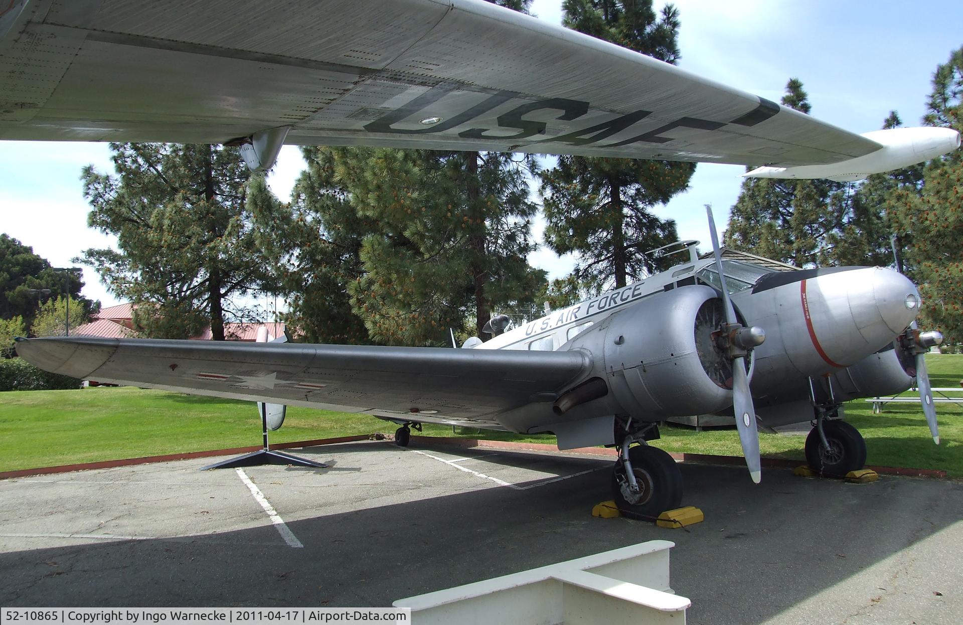 52-10865, 1952 Beech C-45H Expeditor C/N AF-795, Beechcraft C-45H Expeditor at the Travis Air Museum, Travis AFB Fairfield CA