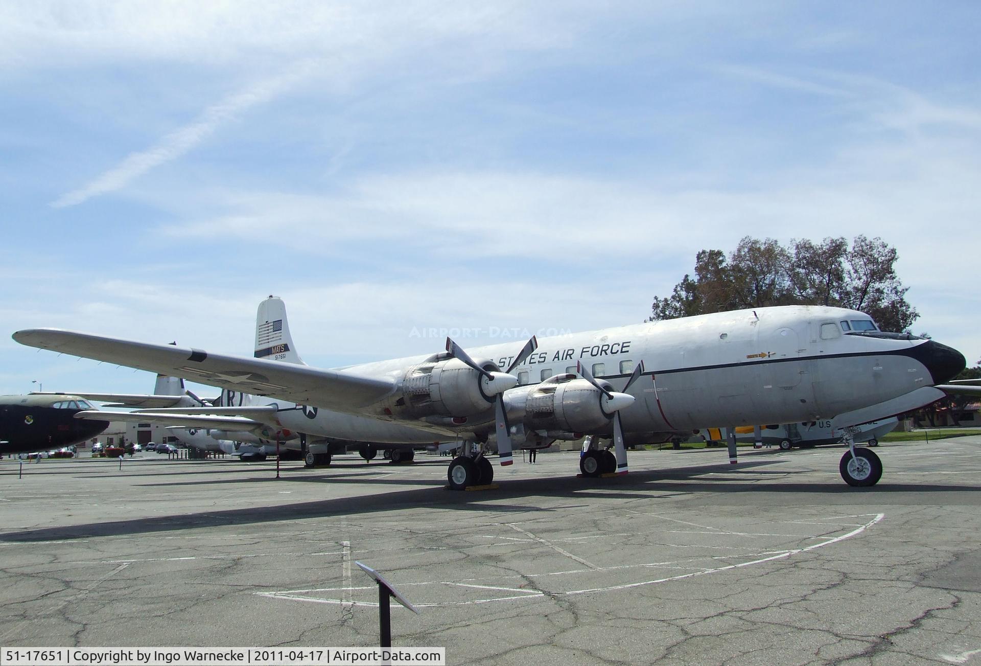 51-17651, 1951 Douglas VC-118B Liftmaster (R6D-1) C/N 43705, Douglas C-118A Liftmaster at the Travis Air Museum, Travis AFB Fairfield CA
