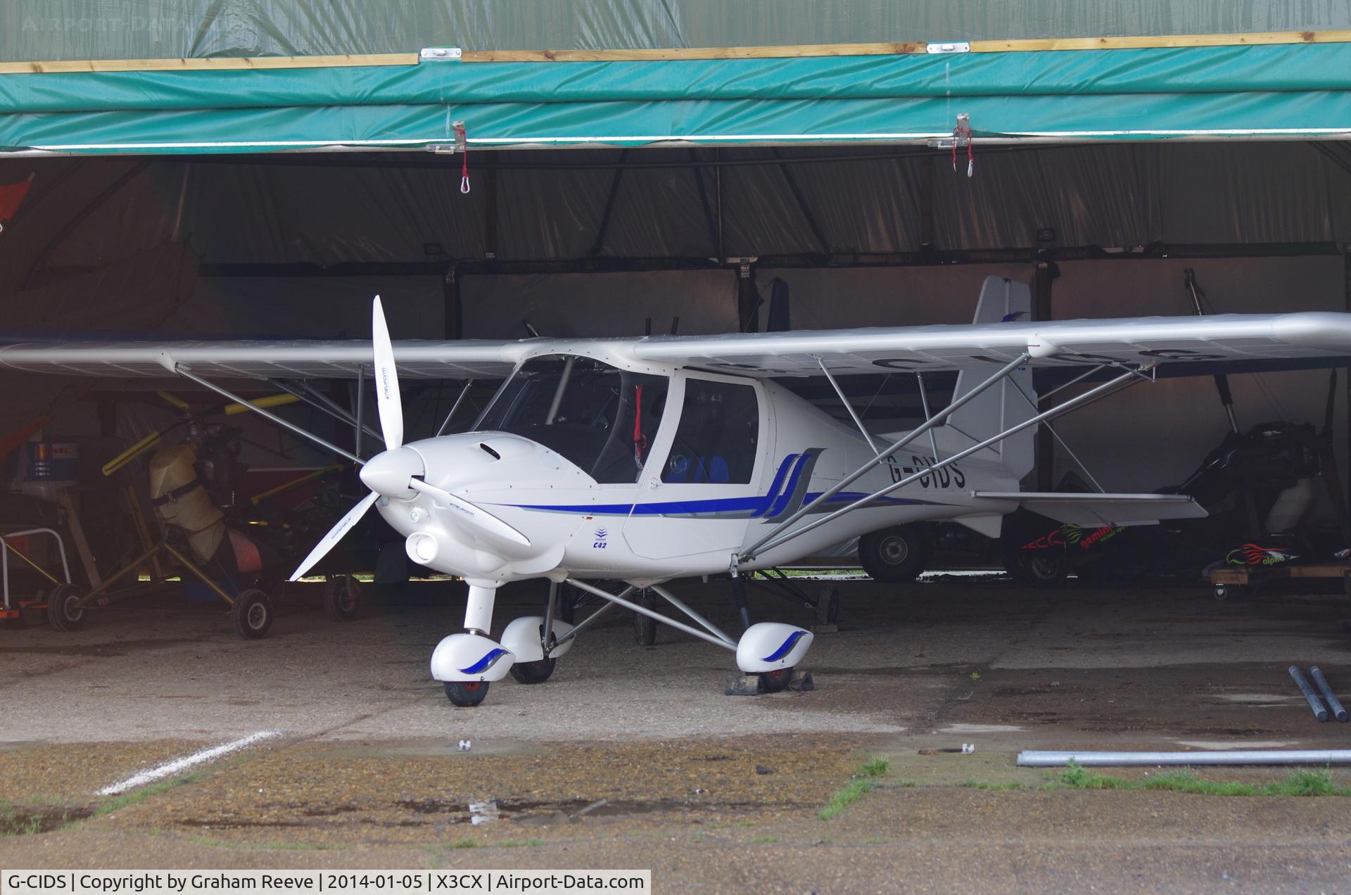 G-CIDS, 2013 Comco Ikarus C42 FB100 Bravo C/N 1310-7285, Parked at Northrepps.