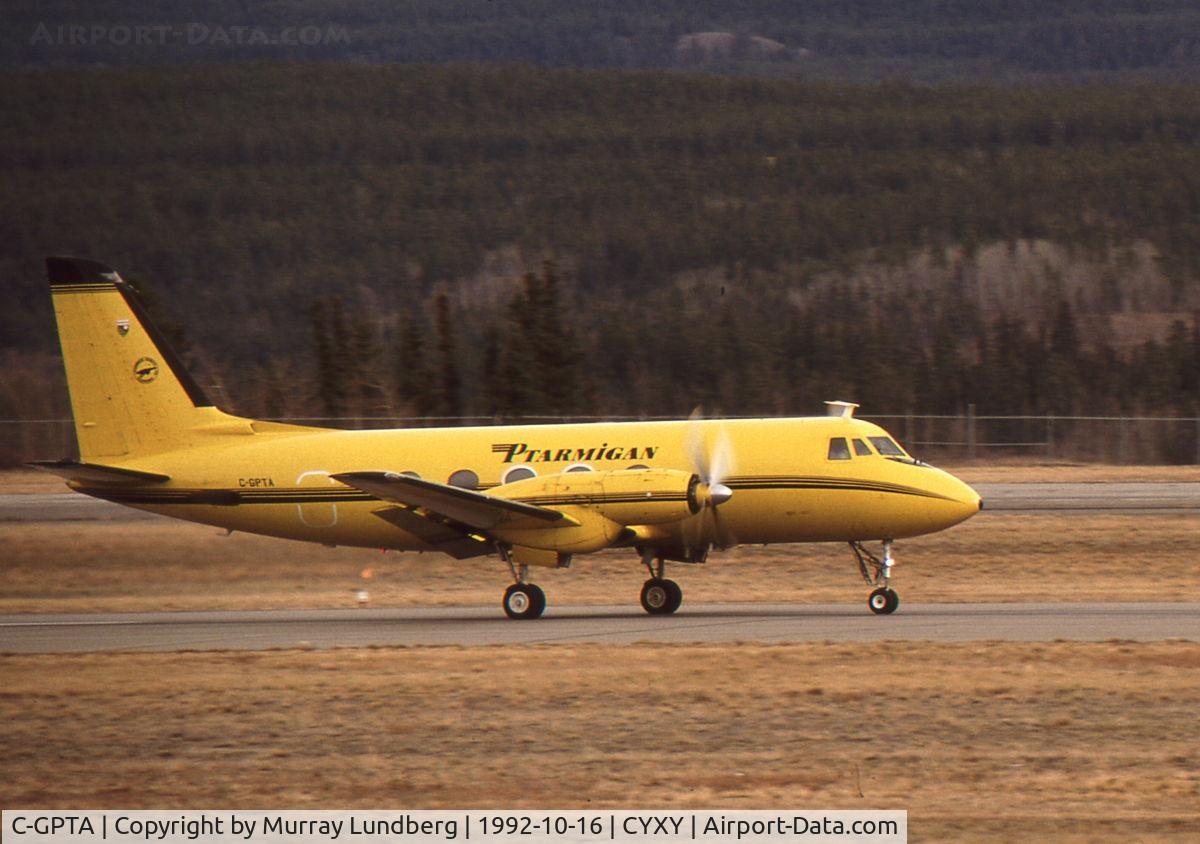 C-GPTA, 1965 Grumman G-159 Gulfstream 1 C/N 162, Taking off from Whitehorse, bound for Yellowknife.