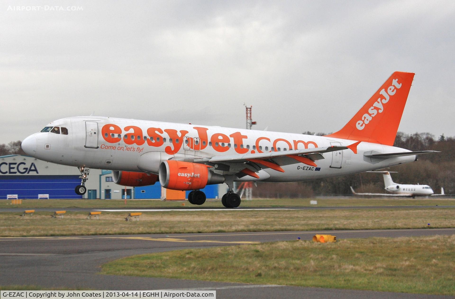 G-EZAC, 2006 Airbus A319-111 C/N 2691, Touchdown on 26