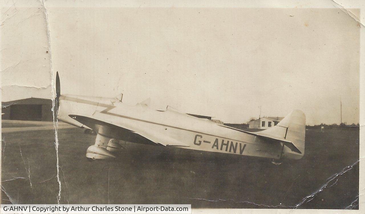 G-AHNV, Miles M14A Hawk Trainer 3 C/N 1949, My Great Grandfather Arthur C Stone from Kidderminster Worcs, owned this aircraft.