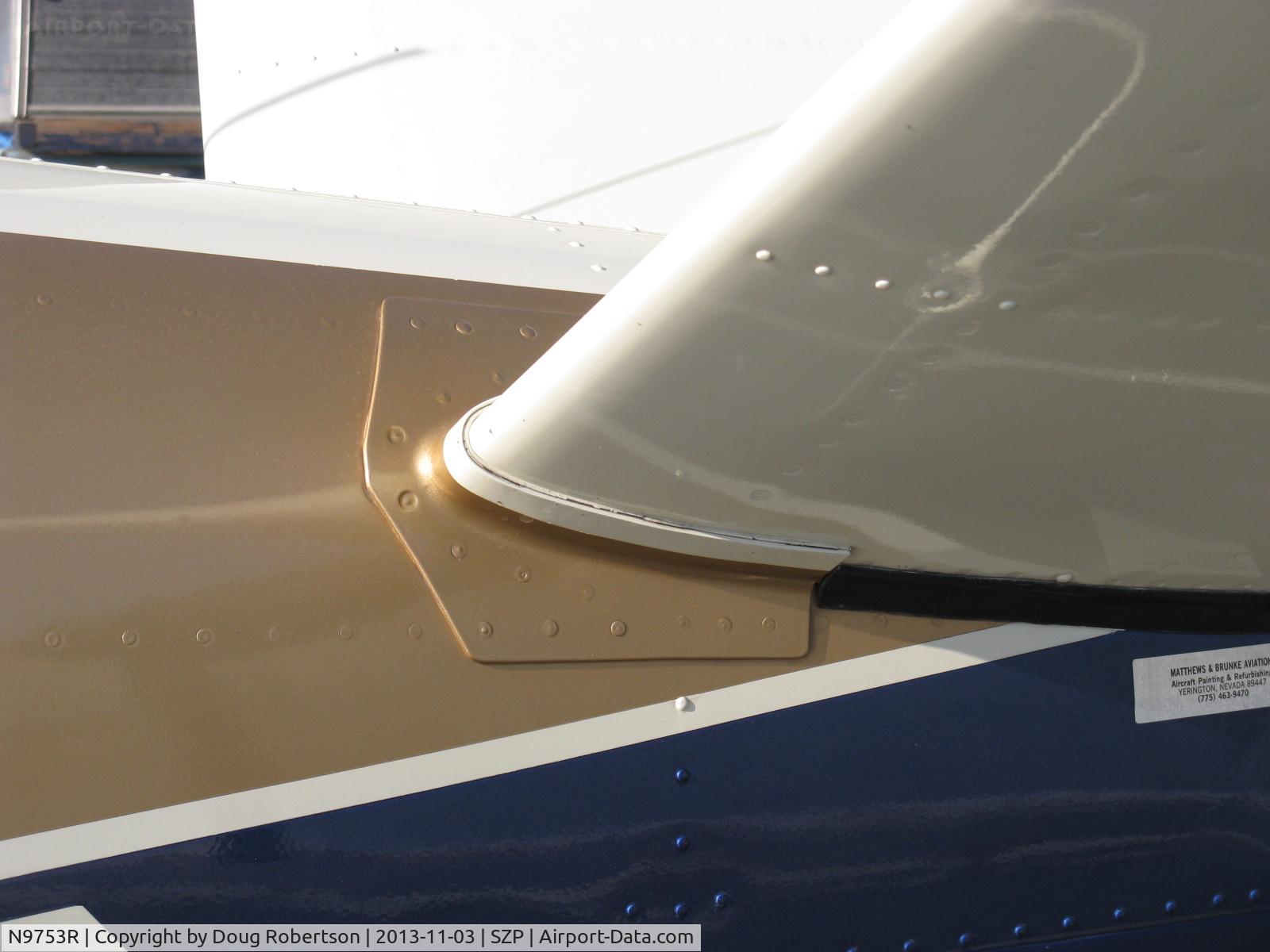 N9753R, 1960 Beech M35 Bonanza C/N D-6241, 1960 Beech M35 BONANZA, Continental IO-470-C 250 Hp, ruddervator cuff mod per AD