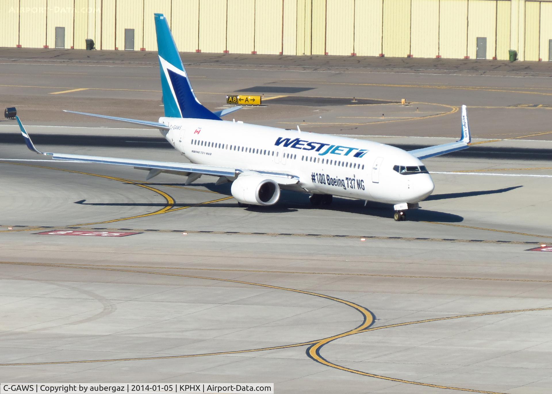 C-GAWS, 2012 Boeing 737-8CT C/N 38880, PHX Arrival
