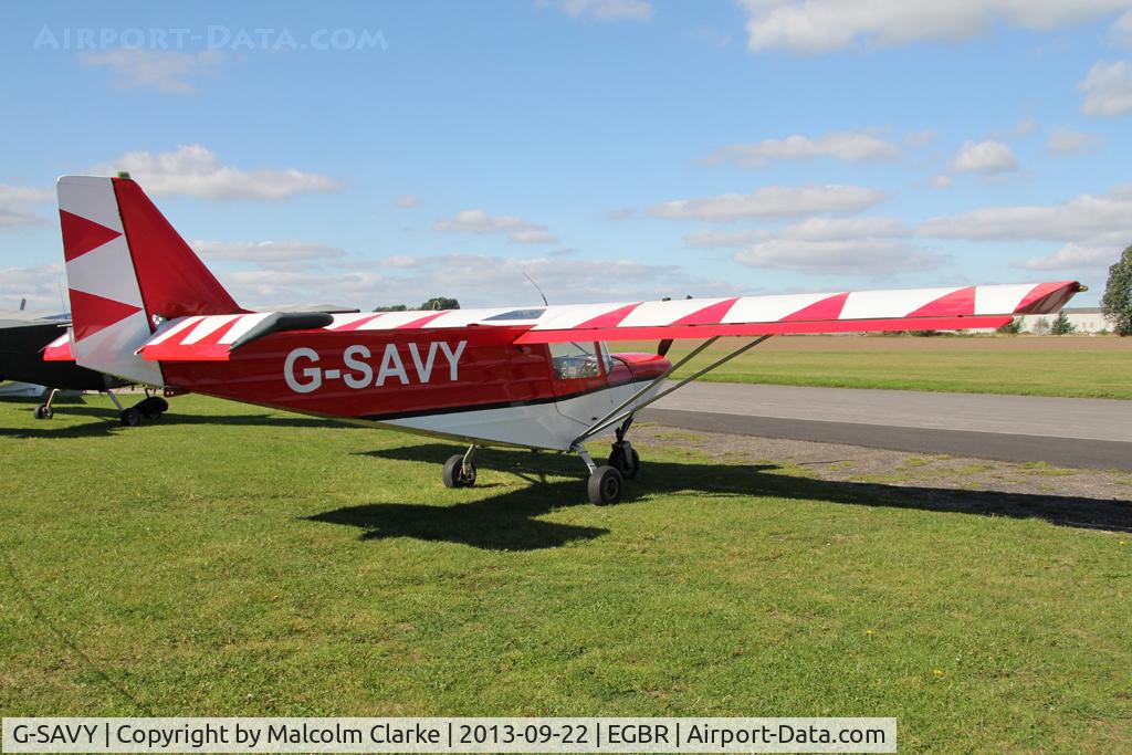 G-SAVY, 2009 ICP MXP-740 Savannah VG Jabiru(1) C/N BMAA/HB/499, ICP MXP-740 Savannah VG Jabiru 1 at The Real Aeroplane Club's Helicopter Fly-In, Breighton Airfield, September 2013.
