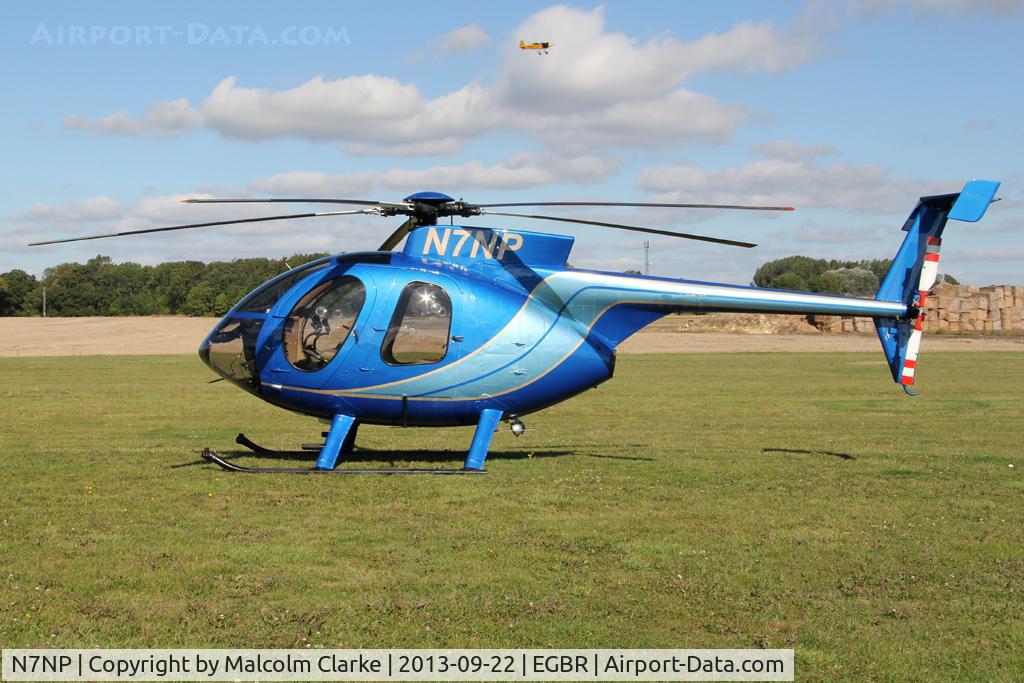 N7NP, McDonnell Douglas 369E C/N 0260E, McDonnell Douglas 369E at The Real Aeroplane Club's Helicopter Fly-In, Breighton Airfield, September 2013.