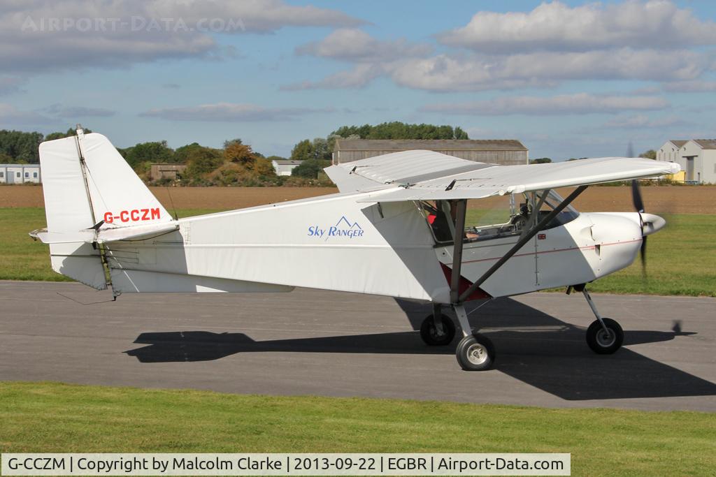 G-CCZM, 2004 Skyranger 912S(1) C/N BMAA/HB/372, Skyranger 912S(1) at The Real Aeroplane Club's Helicopter Fly-In, Breighton Airfield, September 2013.