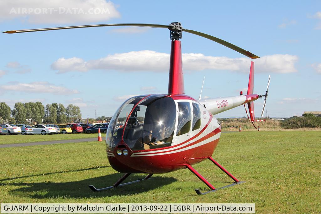 G-JARM, 2006 Robinson R44 Raven I C/N 1620, Robinson R44 Raven at The Real Aeroplane Club's Helicopter Fly-In, Breighton Airfield, September 2013.
