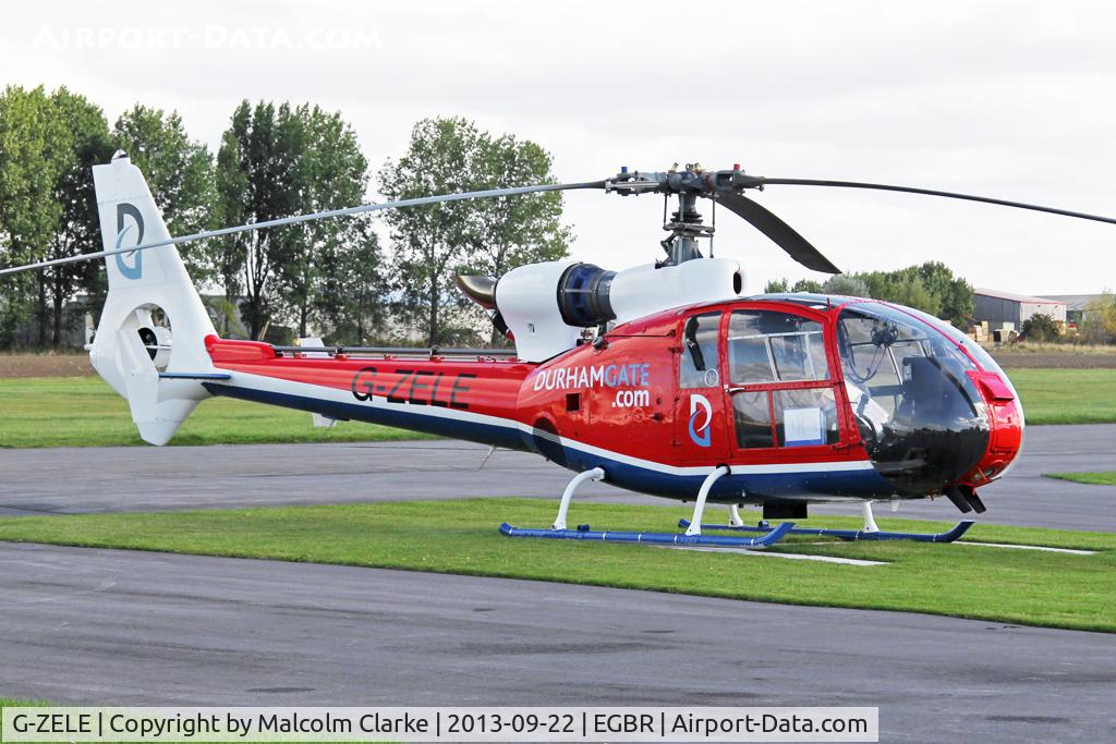 G-ZELE, 1973 Westland SA-341C Gazelle HT2 C/N 1007, Westland Gazelle HT.2 at The Real Aeroplane Club's Helicopter Fly-In, Breighton Airfield, September 2013.