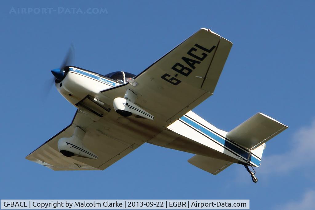 G-BACL, 1963 SAN Jodel D-150 Mascaret C/N 31, SAN Jodel D-117 at The Real Aeroplane Club's Helicopter Fly-In, Breighton Airfield, September 2013.