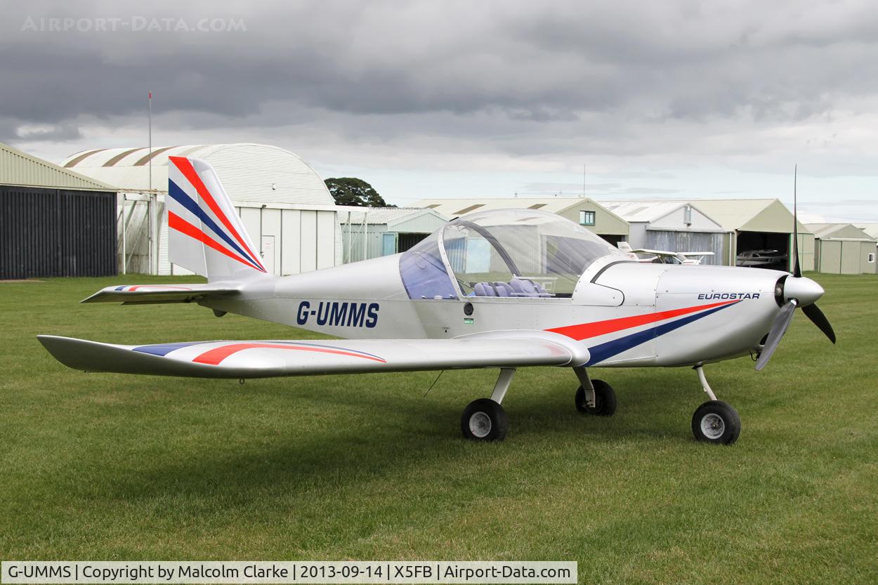 G-UMMS, 2005 Cosmik EV-97 TeamEurostar UK C/N 2316, Cosmik EV-97 TeamEurostar UK, Fishburn Airfield UK, September 2013.