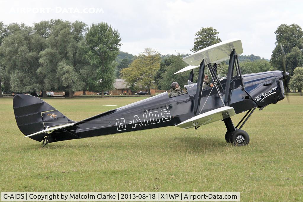 G-AIDS, 1941 De Havilland DH-82A Tiger Moth II C/N 84546, De Havilland DH-82A Tiger Moth II at The De Havilland Moth Club's 28th International Moth Rally at Woburn Abbey. August 2013.