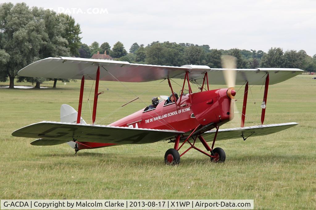 G-ACDA, 1934 De Havilland DH-82A Tiger Moth II C/N 3175, De Havilland DH-82A Tiger Moth II at The De Havilland Moth Club's 28th International Moth Rally at Woburn Abbey. August 2013.