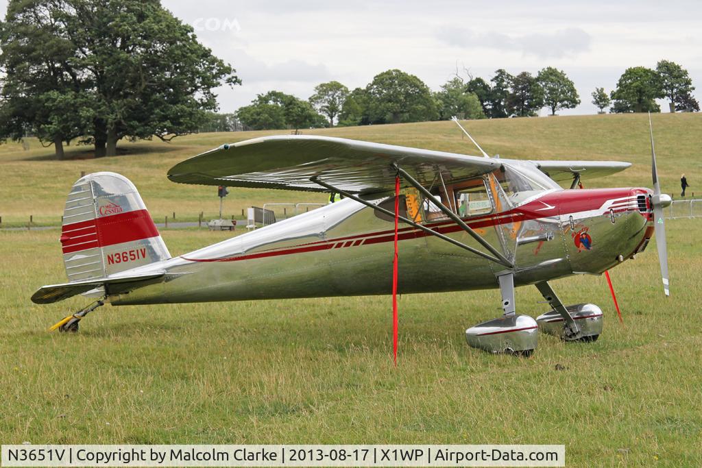 N3651V, 1948 Cessna 140 C/N 14922, Cessna C140 at The De Havilland Moth Club's 28th International Moth Rally at Woburn Abbey. August 2013.